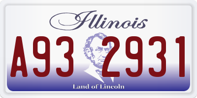 IL license plate A932931