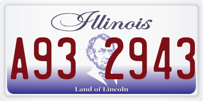 IL license plate A932943