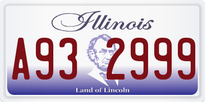 IL license plate A932999