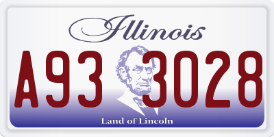 IL license plate A933028