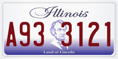 IL license plate A933121