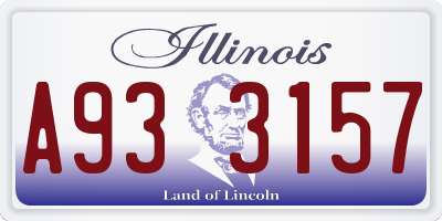 IL license plate A933157