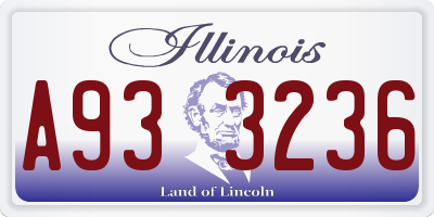 IL license plate A933236
