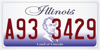 IL license plate A933429