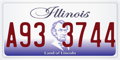 IL license plate A933744