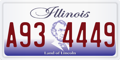 IL license plate A934449