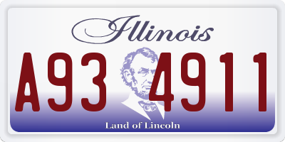 IL license plate A934911