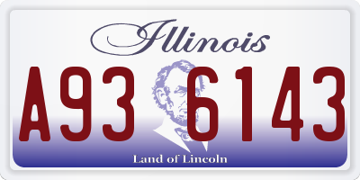 IL license plate A936143