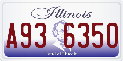 IL license plate A936350
