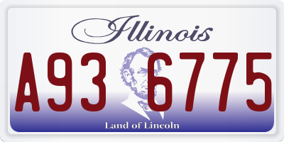 IL license plate A936775