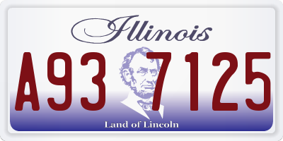 IL license plate A937125