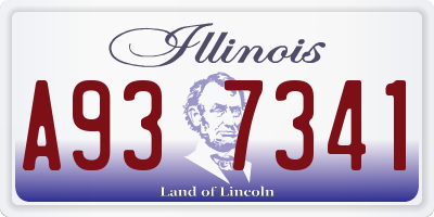 IL license plate A937341