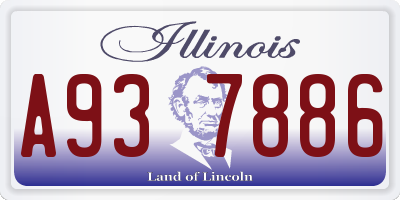 IL license plate A937886
