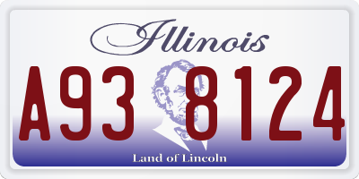 IL license plate A938124