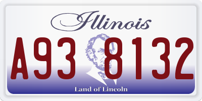 IL license plate A938132