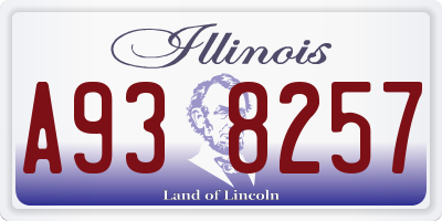 IL license plate A938257