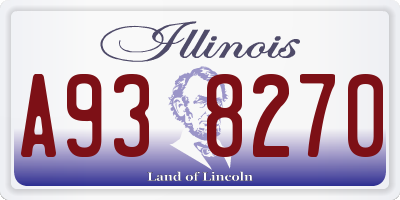IL license plate A938270