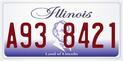 IL license plate A938421