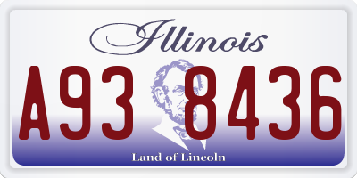 IL license plate A938436