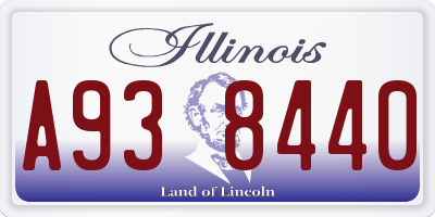 IL license plate A938440
