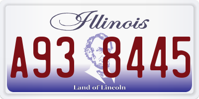 IL license plate A938445