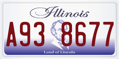 IL license plate A938677