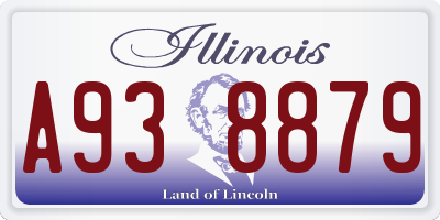 IL license plate A938879