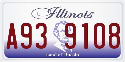 IL license plate A939108