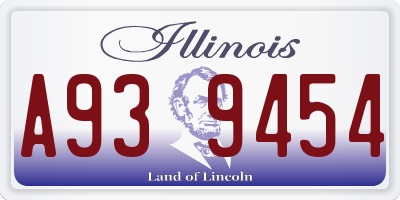 IL license plate A939454