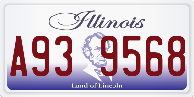 IL license plate A939568