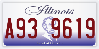 IL license plate A939619