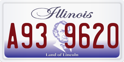 IL license plate A939620