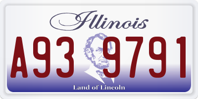 IL license plate A939791