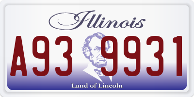 IL license plate A939931