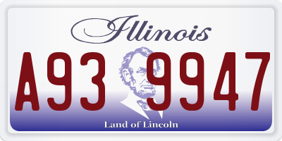 IL license plate A939947