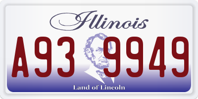 IL license plate A939949