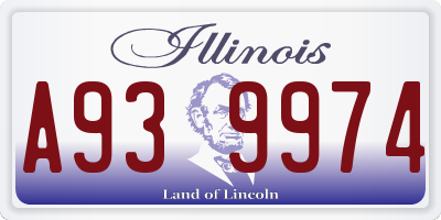IL license plate A939974