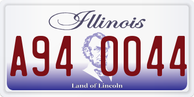 IL license plate A940044
