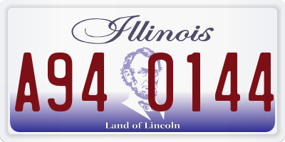 IL license plate A940144