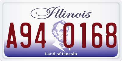 IL license plate A940168