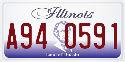 IL license plate A940591