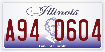 IL license plate A940604