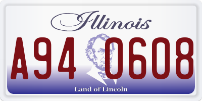 IL license plate A940608