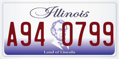 IL license plate A940799