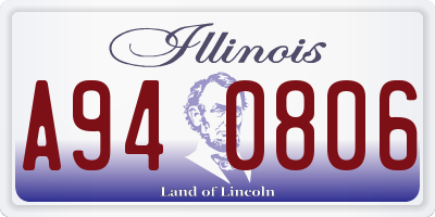 IL license plate A940806