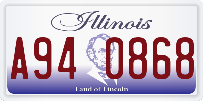 IL license plate A940868