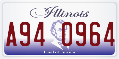 IL license plate A940964