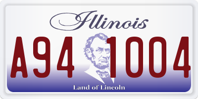 IL license plate A941004