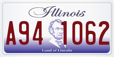 IL license plate A941062