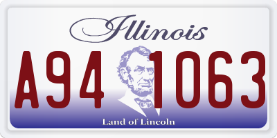 IL license plate A941063